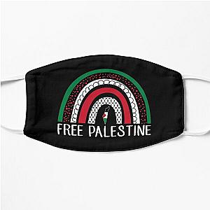 Free Palestine Save Gaza Palestinian Flag Rainbow Flat Mask