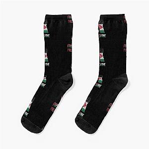 Free Palestina Palestine support falastine palestinian flag Socks