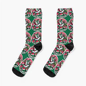 Free Palestine - Watermelons, Dove with Olive Branch, Palestinian Flag, Palestina, Free Gaza (Arabic علم فلسطين‎) Socks