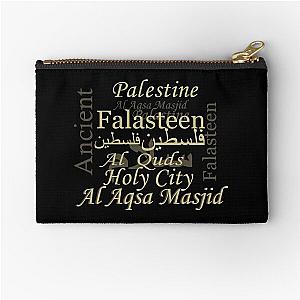 Free Palestina Palestine support falastine palestinian Zipper Pouch