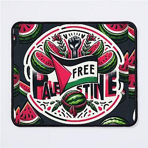 Free Palestine - Watermelons, Fist, Palestinian Flag, Palestina, Free Gaza (Arabic علم فلسطين‎) Mouse Pad