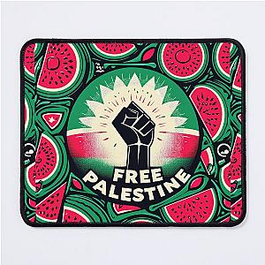 Free Palestine - Watermelons, Fist, Palestinian Flag, Palestina, Free Gaza (Arabic علم فلسطين‎) Mouse Pad