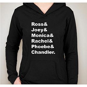 Friends Hoodies - F.R.I.E.N.D.S “Ross &amp; Joey &amp; Monica &amp; Rachel &amp; Phoebe &amp; Chandler.” Unisex Adult Hoodie FRI3012