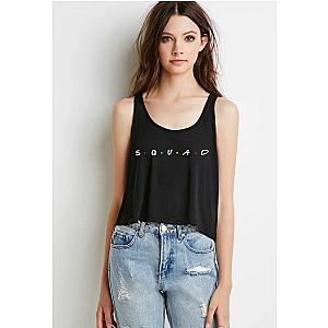 Friends Tank Tops - F.R.I.E.N.D.S Inspired "Squad" Boxy, Cropped Tank Top FRI3012