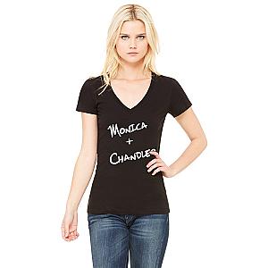 Friends T-Shirts - F.R.I.E.N.D.S "Monica + Chandler" V-Neck T-Shirt FRI3012