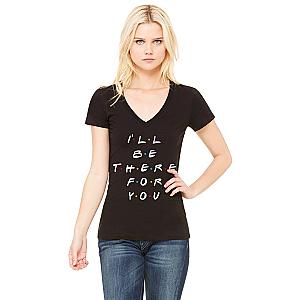 Friends T-Shirts - F.R.I.E.N.D.S "I'll Be There For You" Women's V-Neck T-Shirt FRI3012