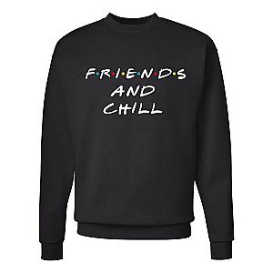 Friends Sweatshirts - F.R.I.E.N.D.S "Friends and Chill" Crew Neck Sweatshirt FRI3012