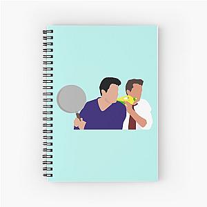 Friends TV Show Notebook - Joey and Chandler Spiral Notebook