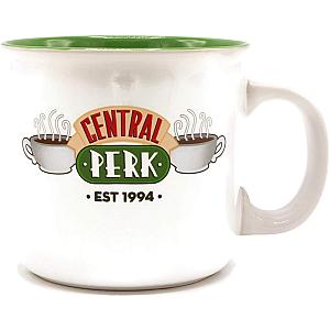 Friends Mugs - Central Perk Logo White 20oz Ceramic Camper Style Mug FRI3012