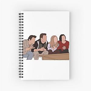 Friends TV Show Notebook - Joey, Chandler, Rachel and Monica Spiral Notebook