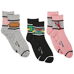 Friends Socks -  Womens Novelty Quarter Socks | 3 Pairs FRI3012