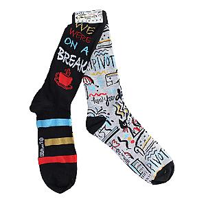 Friends Socks -  We Were On A Break Unisex Novelty Crew Socks | 2 Pairs  | Size 6-12 FRI3012