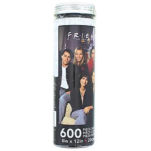 Friends Puzzles - Friends Cast Mega Micro 600 Piece Jigsaw Puzzle Tube FRI3012