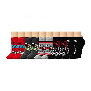 Friends Socks -  TV Series Themed Quotes Novelty Ankle Socks for Men &amp; Women - 5 Pairs FRI3012