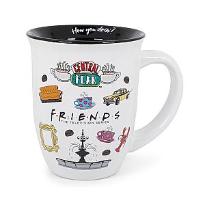 Friends Mugs - Friends Logo Icon Toss 16oz Wide Rim Ceramic Mug FRI3012