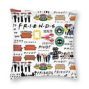 Friends Pillows - Friends Symbol Collage Cushion Cover Decor Pillow FRI3012