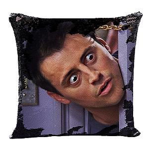 Friends Pillows - Joey Tribbiani Sequin Decor Square Pillow FRI3012