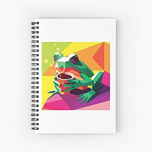 frogger the coffee lover Spiral Notebook