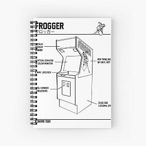 frogger arcade 8 bit graphic, retro frogger, ms pacman, 80s arcade, 80s video games, best arcade shirts Spiral Notebook