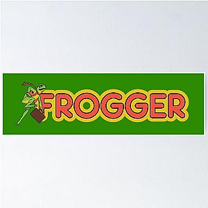 Frogger Logo and Frog Poster