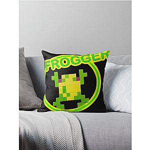 8 Bit Frogger Throw Pillow