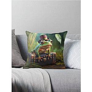 Fancy Frogger Chest (full) Throw Pillow