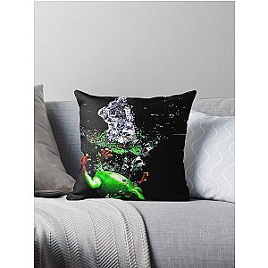 Frogger Splash Throw Pillow