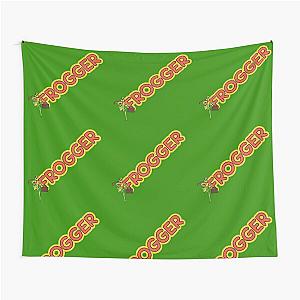 Frogger Logo and Frog Tapestry