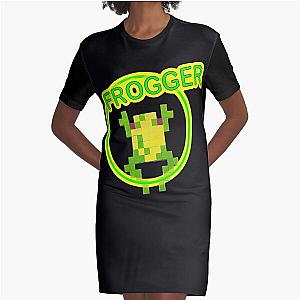 8 Bit Frogger Graphic T-Shirt Dress