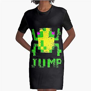 Frogger Jump Graphic T-Shirt Dress