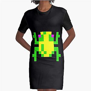 Frogger  Classic Arcade Game 80s Graphic T-Shirt Dress