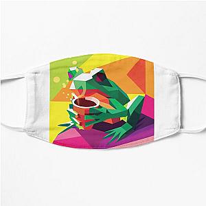 frogger the coffee lover Flat Mask