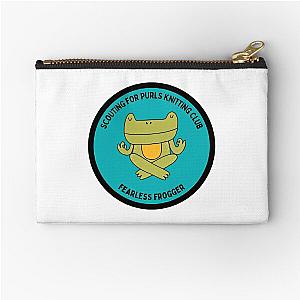 Fearless Frogger - Funny knitters merit badge Zipper Pouch