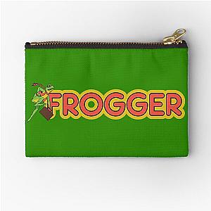 Frogger Logo and Frog Zipper Pouch