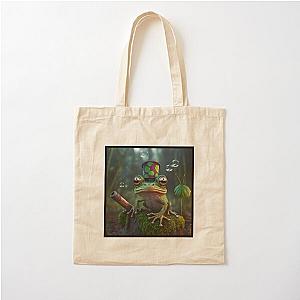 Fancy Frogger Bubbles Cotton Tote Bag