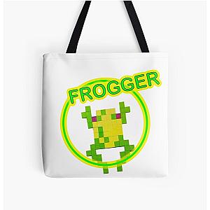 8 bit FROGGER All Over Print Tote Bag