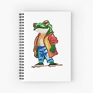 frogger the hipster Spiral Notebook