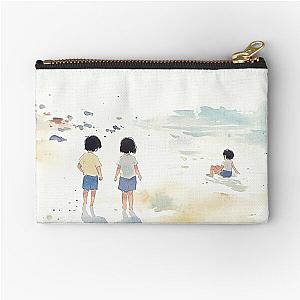 Children Playing at the Beach Zipper Pouch