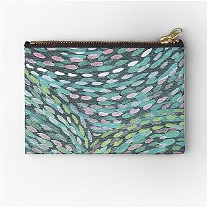 Light Spiral Merry-Go-Round Zipper Pouch - Fade Green