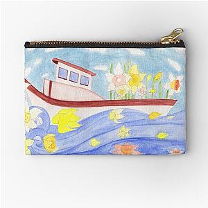 Small Ship on the Sea Zipper Pouch