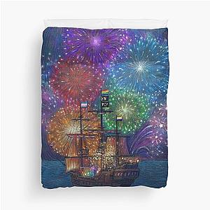 Calypso Birthday Fireworks Duvet Cover