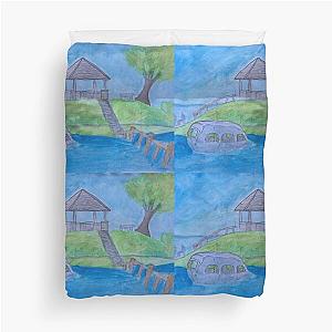 Ponyo Landscape Duvet Cover