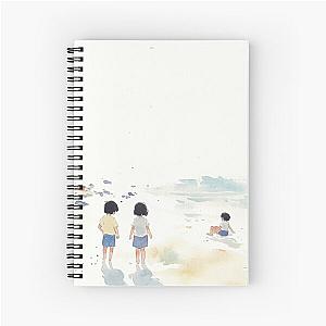 Children Playing at the Beach Spiral Notebook