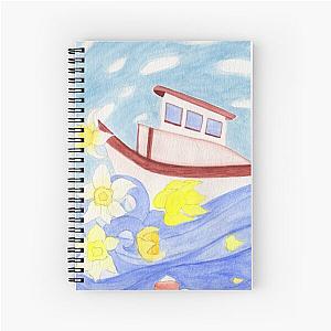 Small Ship on the Sea Spiral Notebook