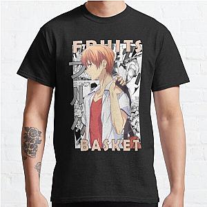 Fruits Basket T-Shirts - Kyo Sohma Fruits Basket Furūtsu Basuketto Manga Style Anime Design Classic T-Shirt RB0909