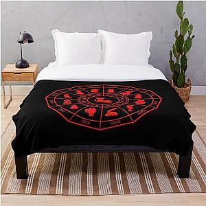 Fruits Basket Blanket - Chinese Zodiac Red Fruits Basket Throw Blanket RB0909