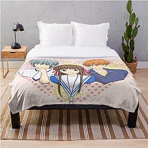 Fruits Basket Blanket - Fruits Basket Tohru, Yuki and Kyo Heart Throw Blanket RB0909