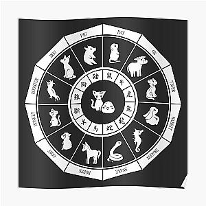 Fruits Basket Posters - Chinese Zodiac White Fruits Basket Poster RB0909