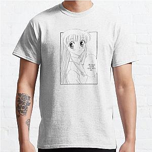 Fruits Basket T-Shirts - Tohru “because you’re here with me” manga panel solid background  Classic T-Shirt RB0909