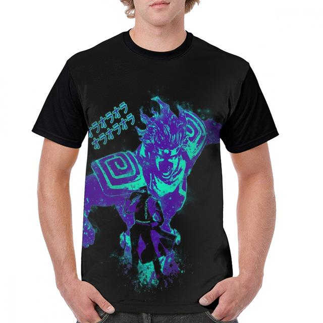 T-Shirt JOJO Jotaro & Star Platinum Bleu JJFR2008 S Official JoJo's Bizarre Adventure Merch